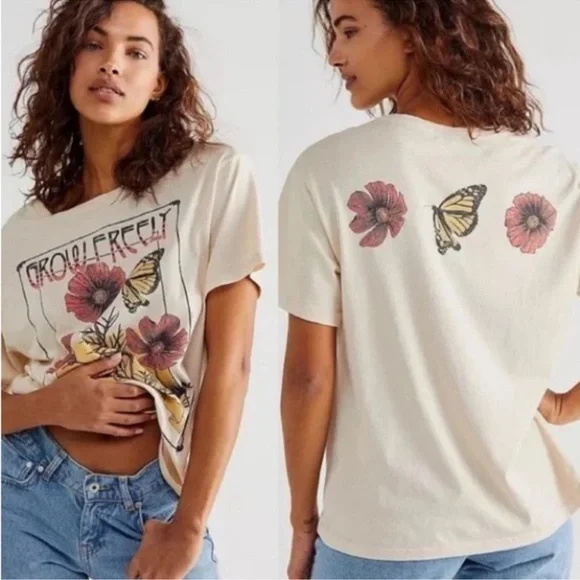 Free People x Daydreamer | Grow Freely Boyfriend Tee | XS - Picture 2 of 11